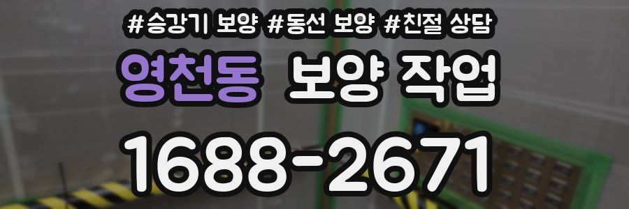 영천동 보양 작업