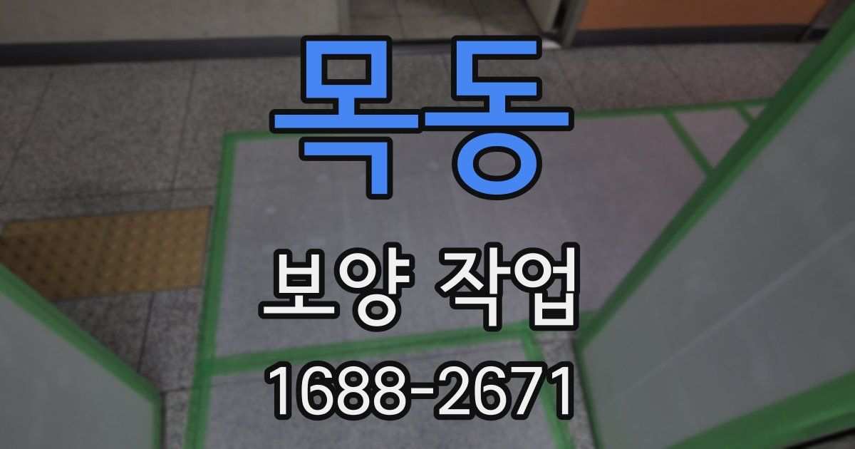 목동 보양 작업