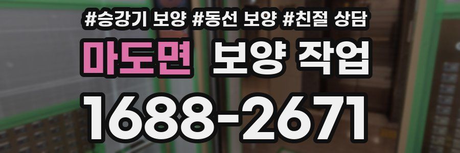 마도면 보양 작업