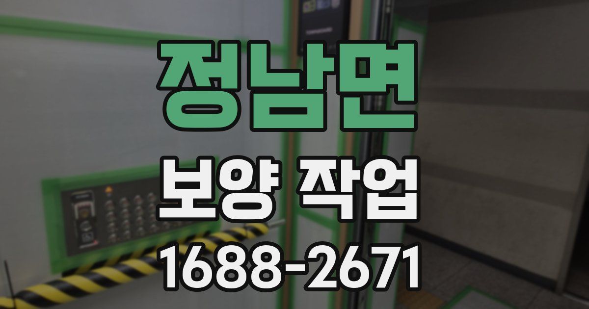 정남면 보양 작업