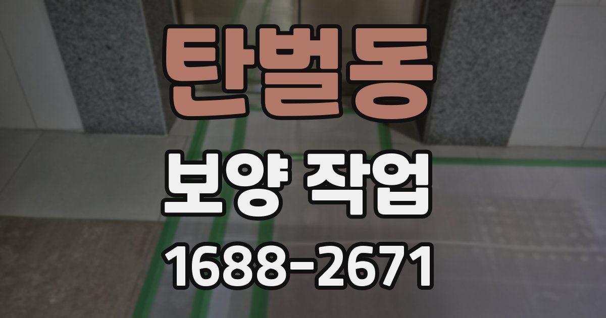 탄벌동 보양 작업