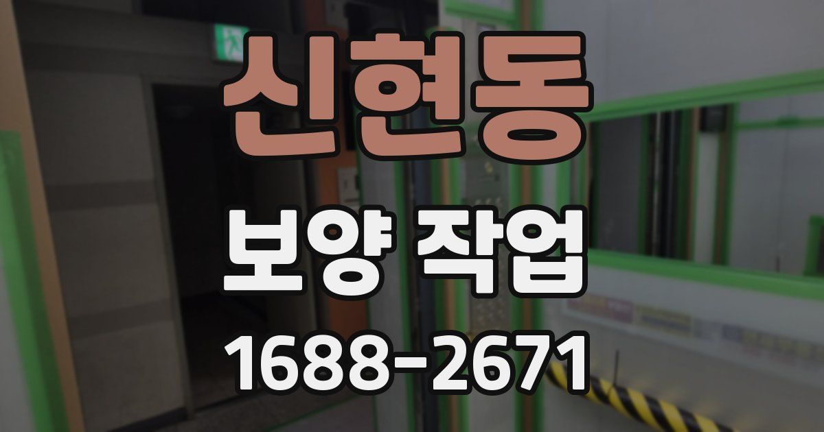신현동 보양 작업