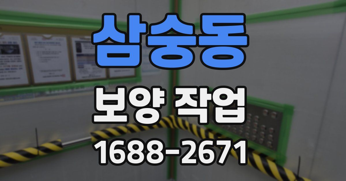 삼숭동 보양 작업