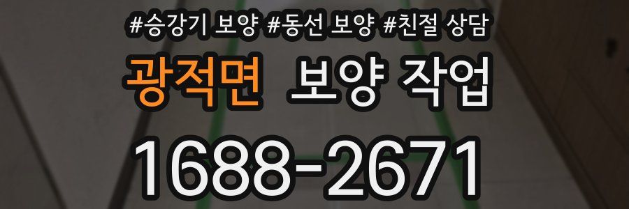 광적면 보양 작업