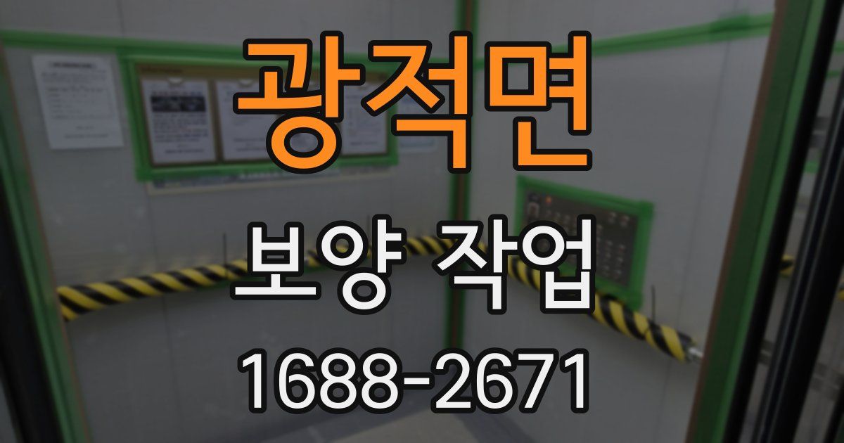 광적면 보양 작업