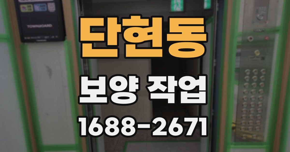 단현동 보양 작업