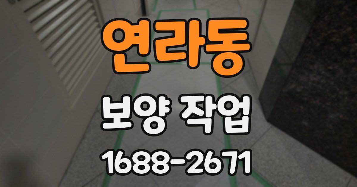 연라동 보양 작업