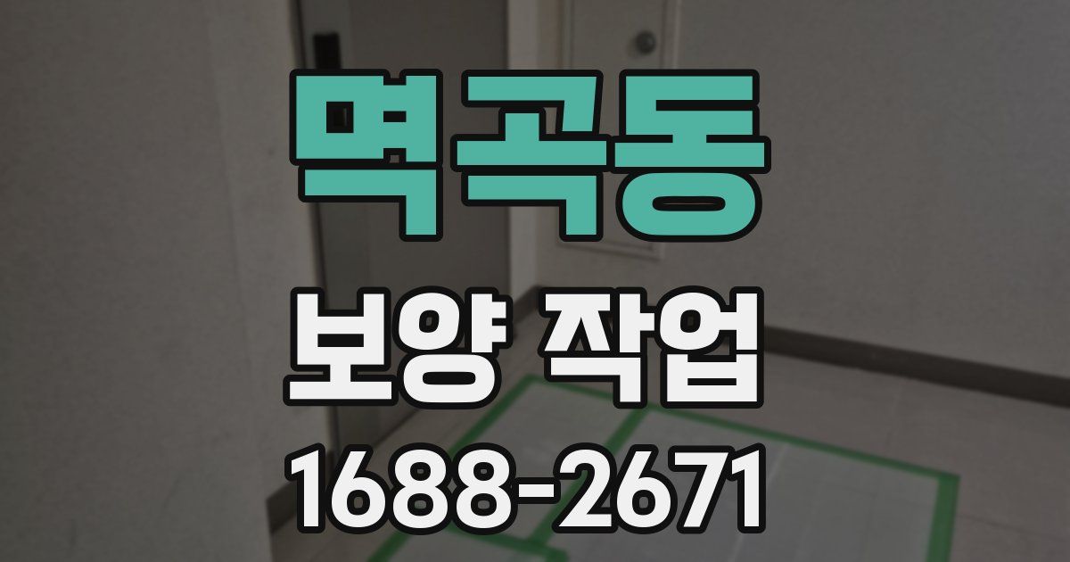 멱곡동 보양 작업