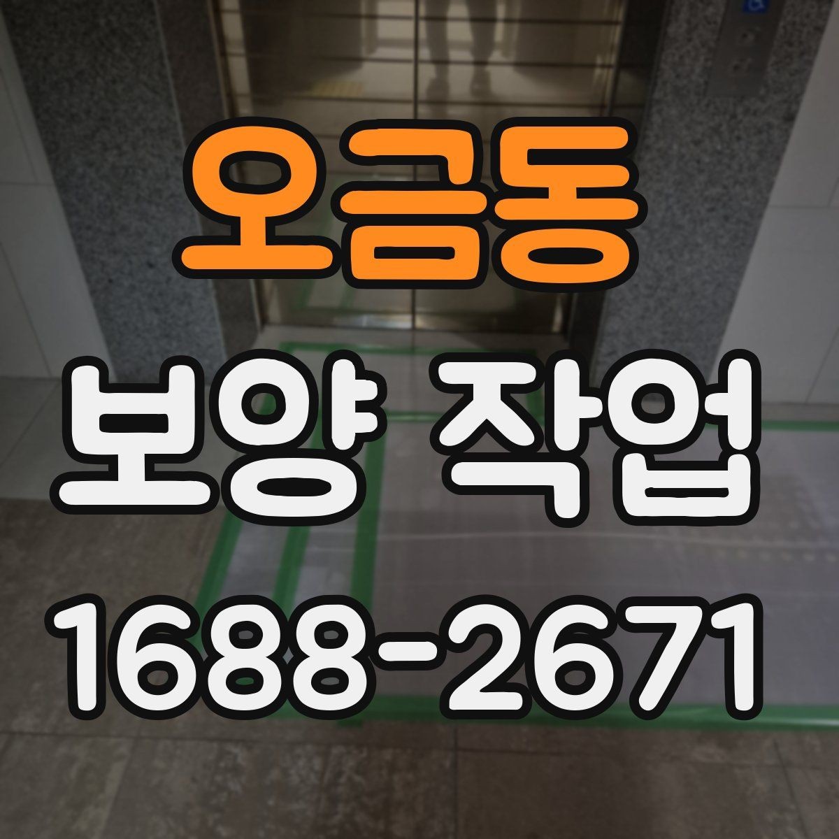 오금동 보양 작업 진행 시 비교해야 할 포인트