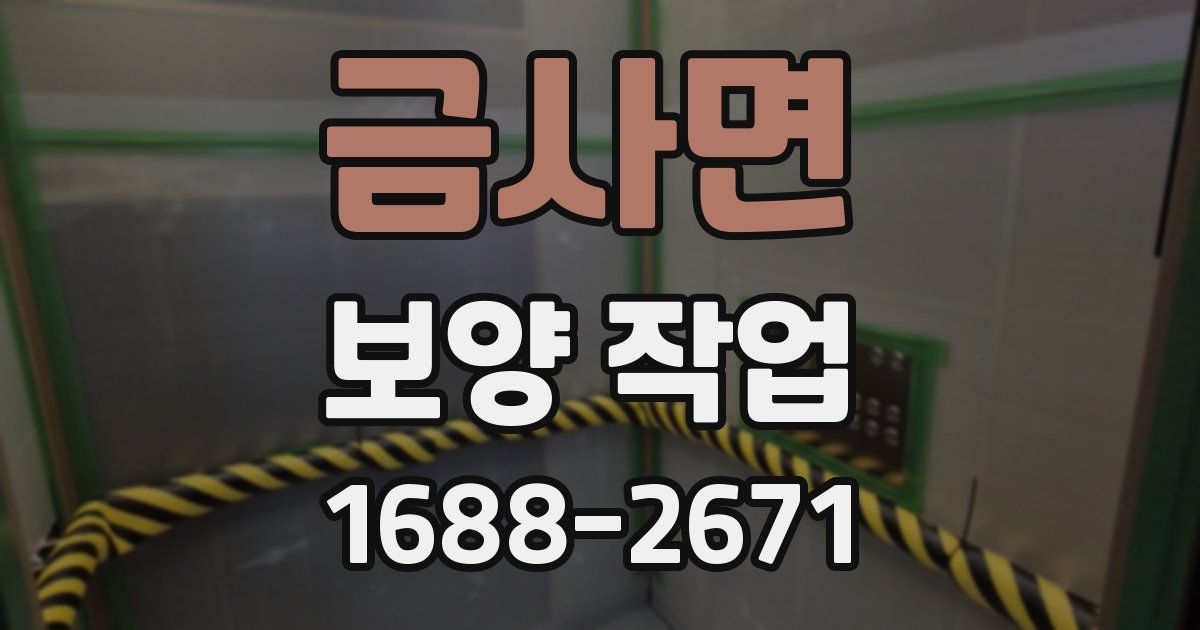 금사면 보양 작업