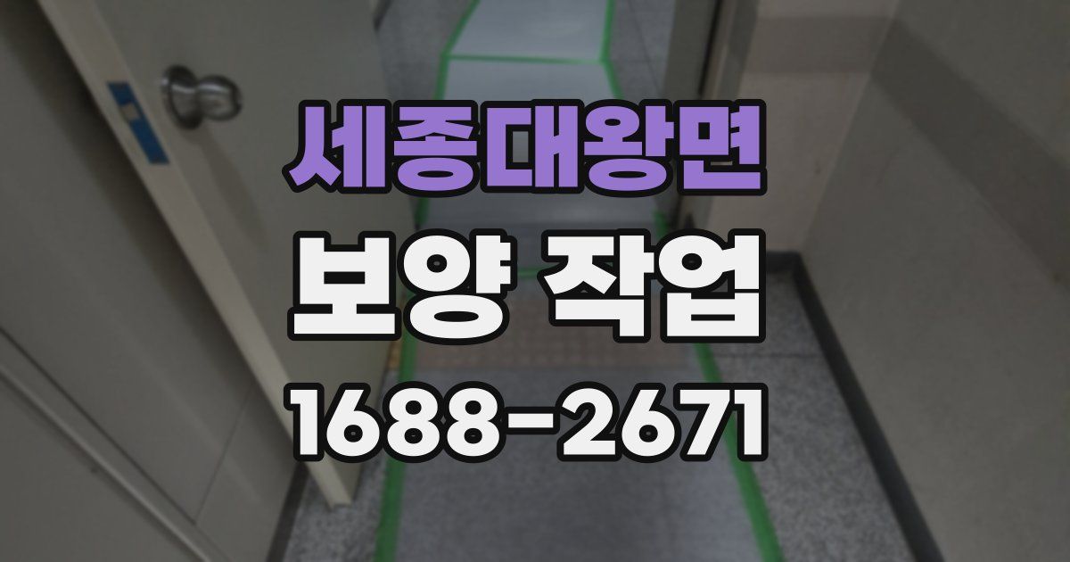 세종대왕면 보양 작업