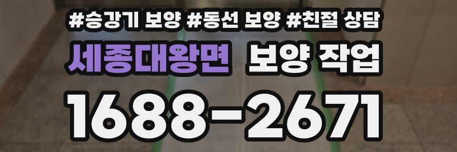 세종대왕면 보양 작업