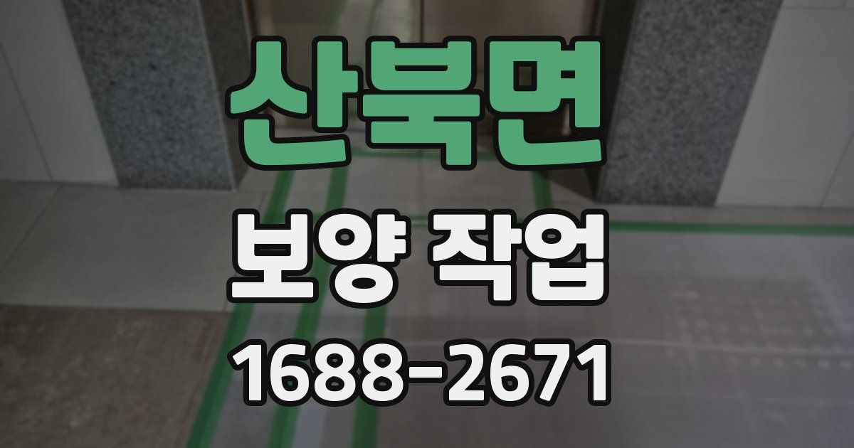 산북면 보양 작업