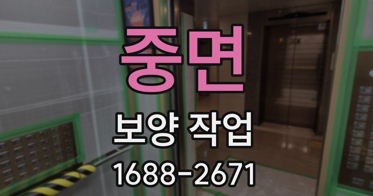 중면 보양 작업