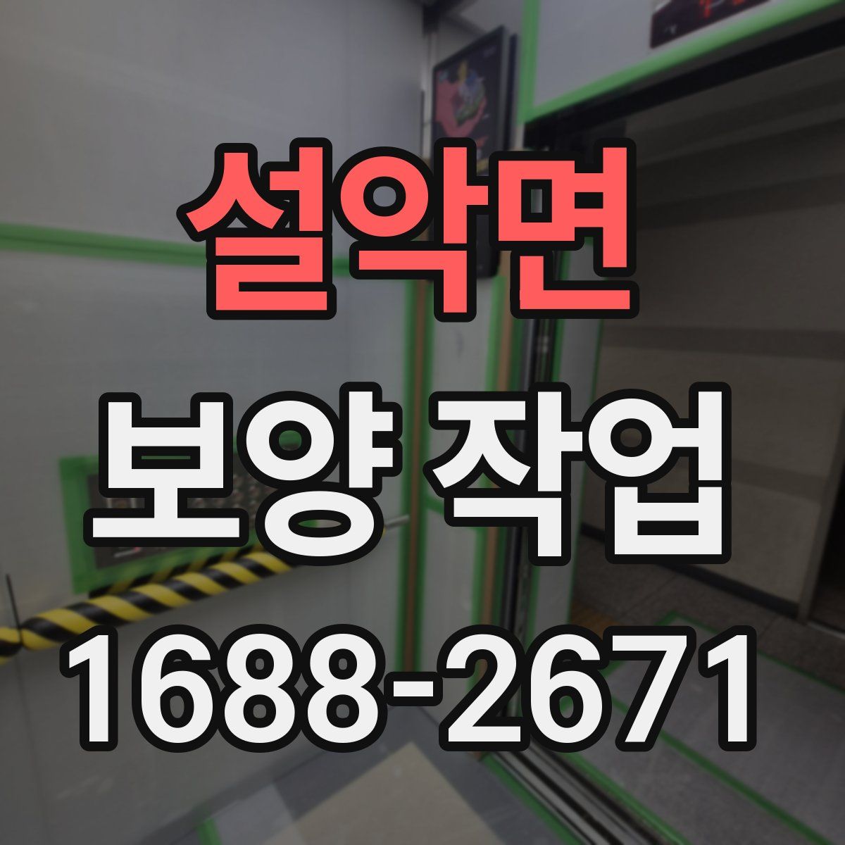 설악면 보양 작업