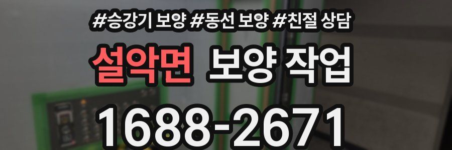 설악면 보양 작업
