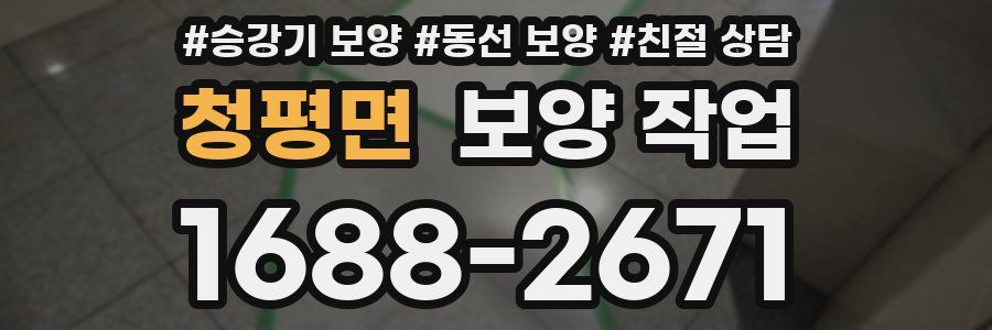 청평면 보양 작업