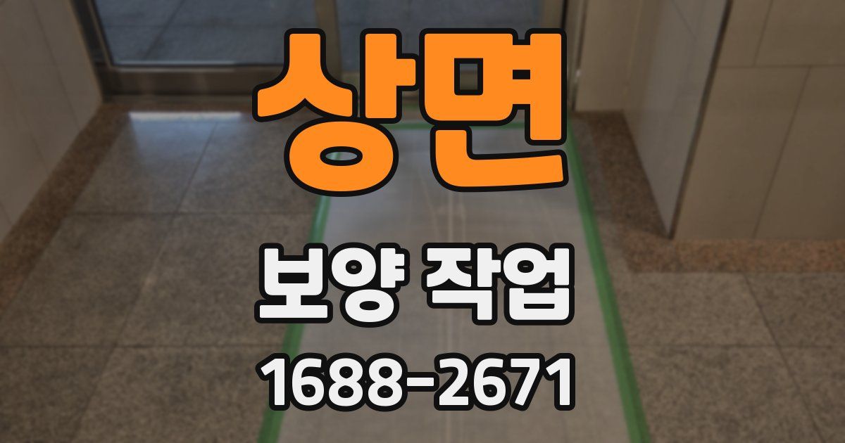 상면 보양 작업