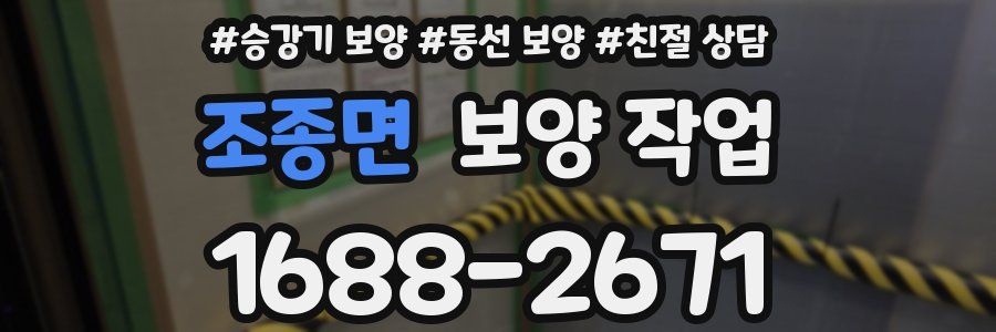 조종면 보양 작업