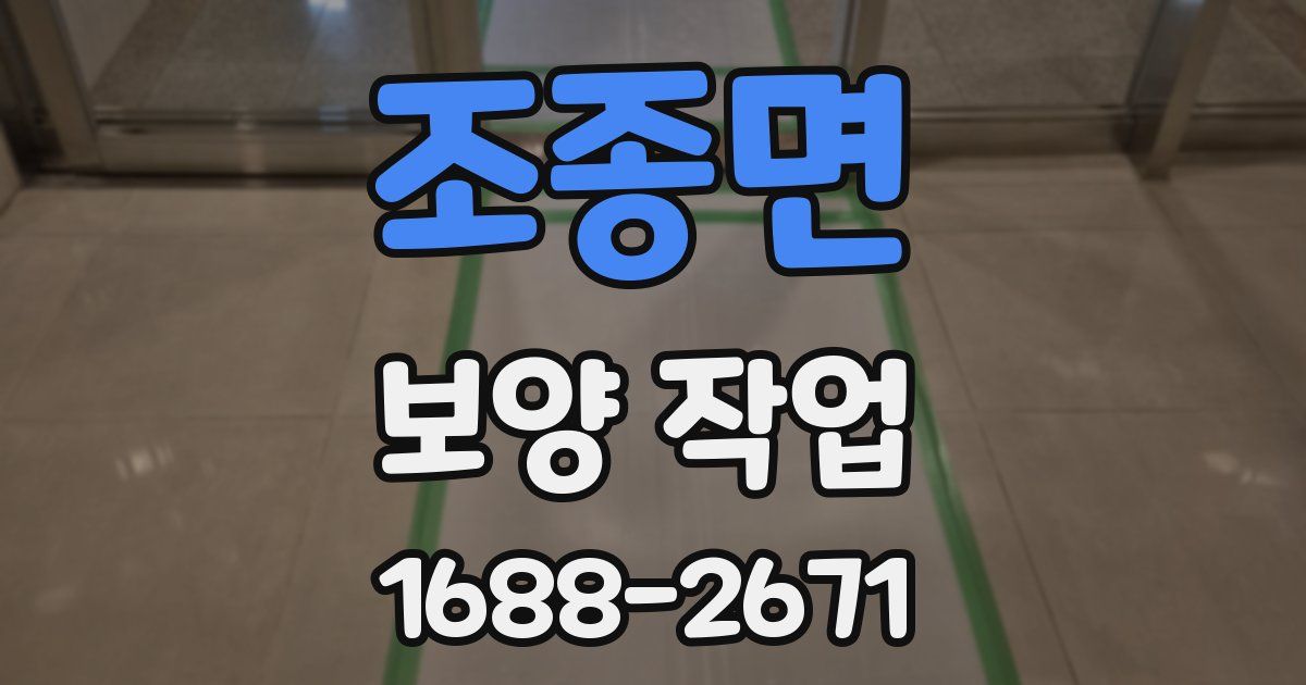 조종면 보양 작업