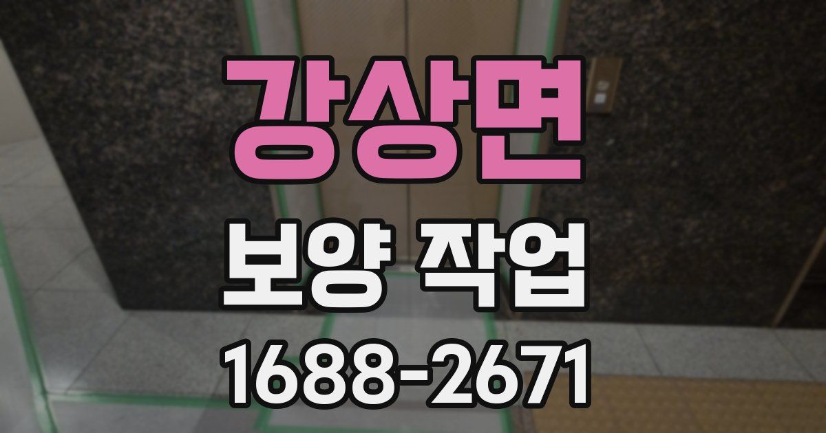 강상면 보양 작업