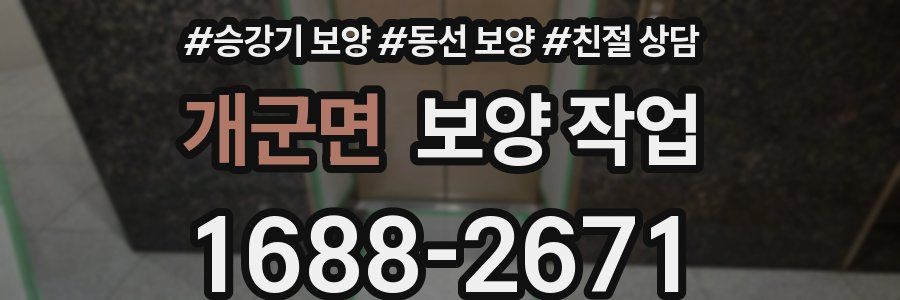 개군면 보양 작업