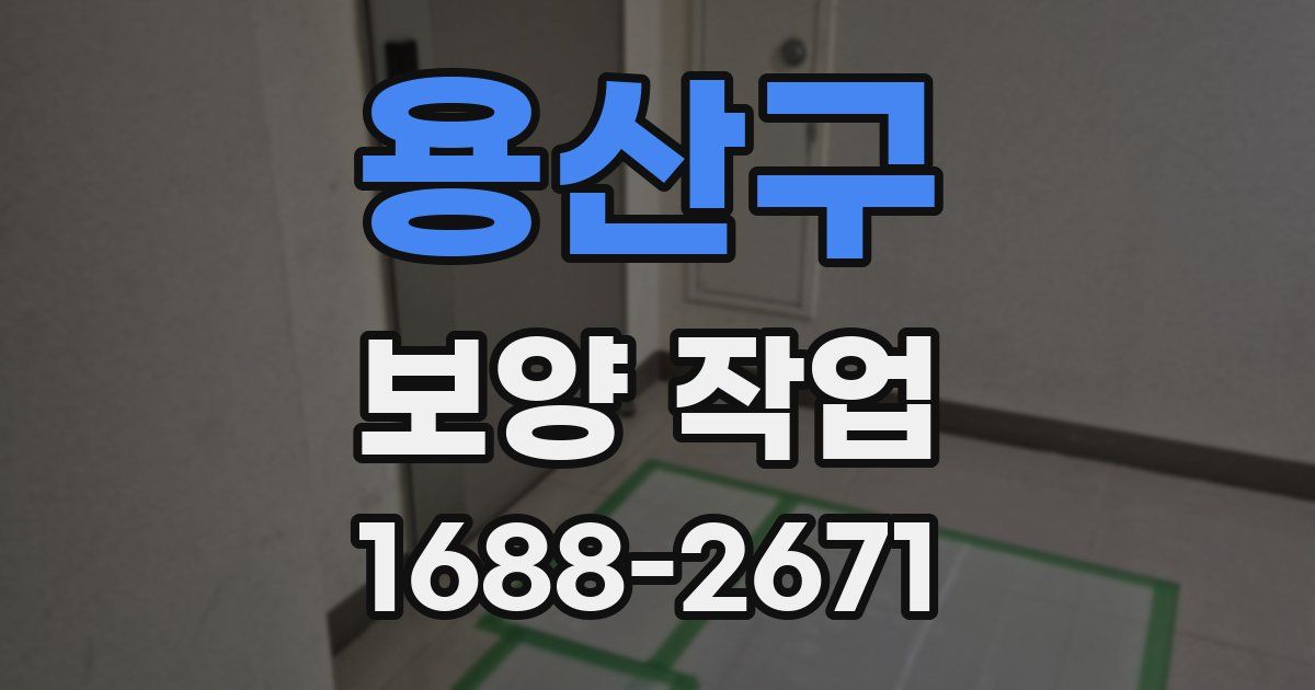 용산구 보양 작업