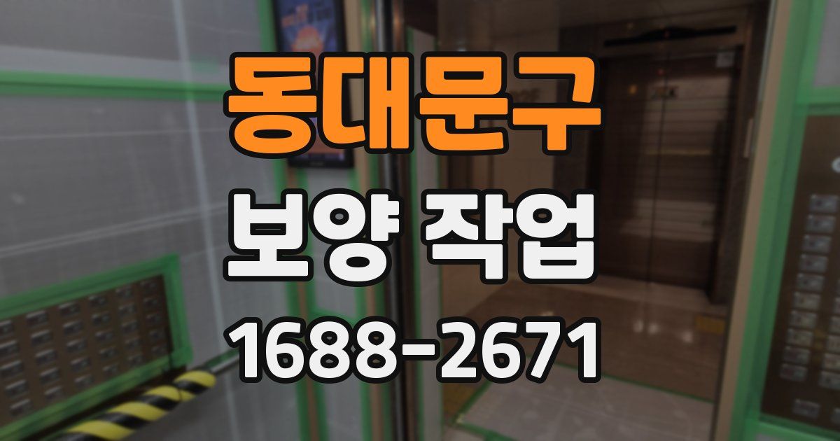 동대문구 보양 작업