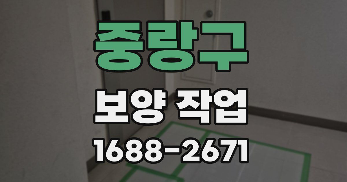중랑구 보양 작업