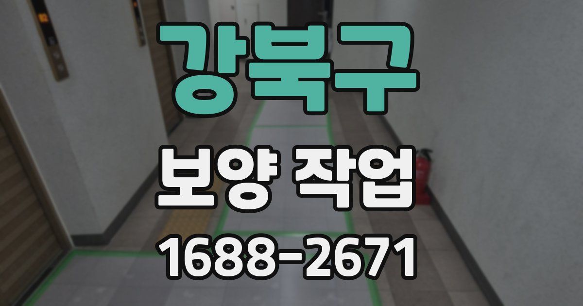 강북구 보양 작업
