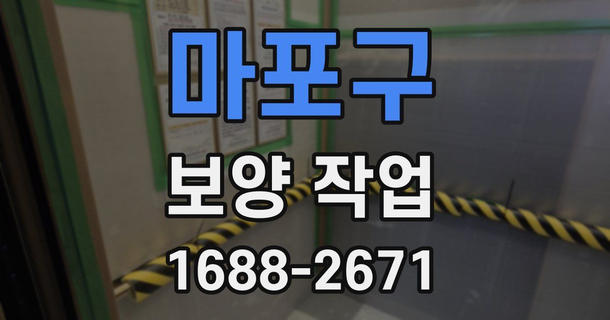 마포구 보양 작업