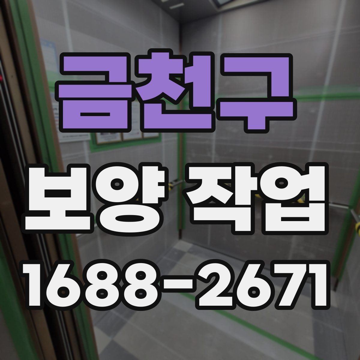 금천구 보양 작업 후 손상 방지를 위한 관리