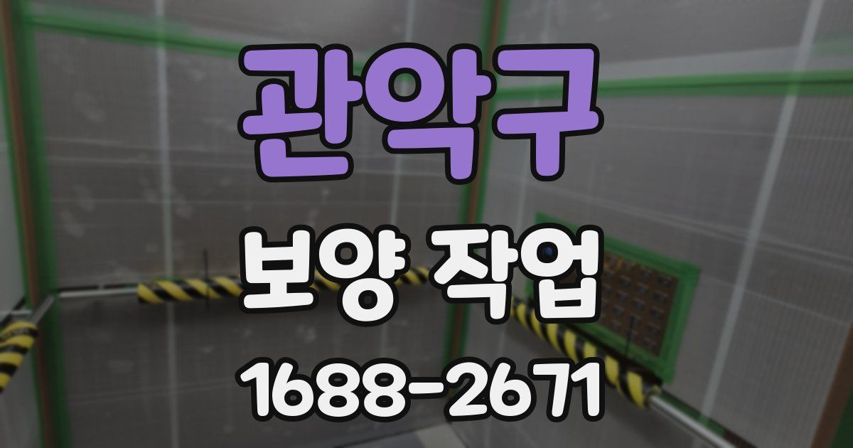 관악구 보양 작업