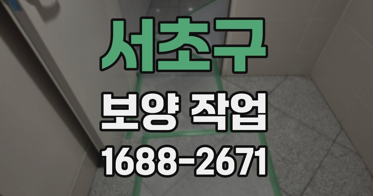 서초구 보양 작업