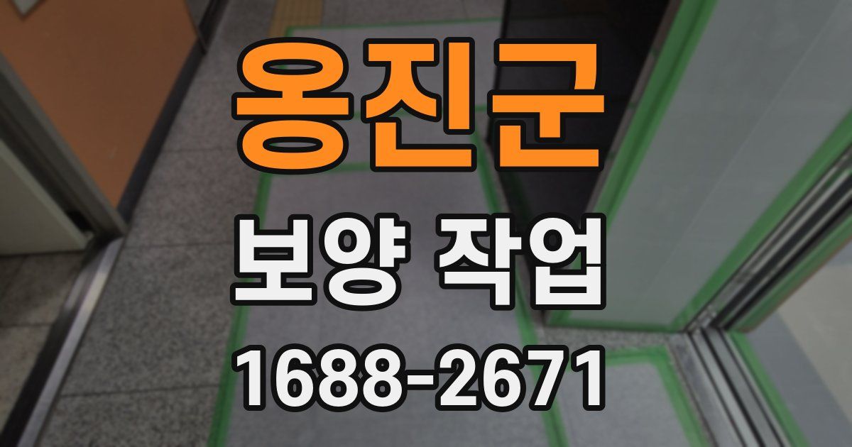 옹진군 보양 작업