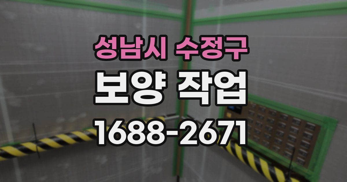 성남시 수정구 보양 작업