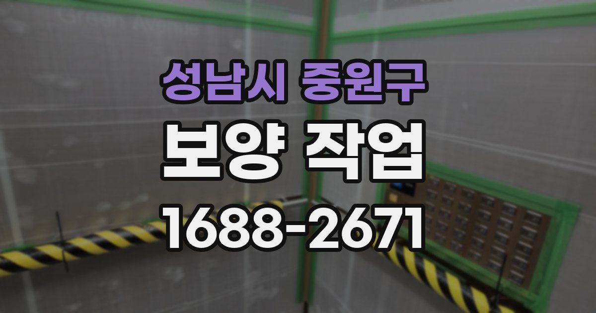 성남시 중원구 보양 작업