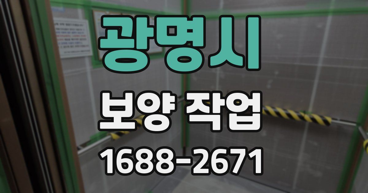 광명시 보양 작업