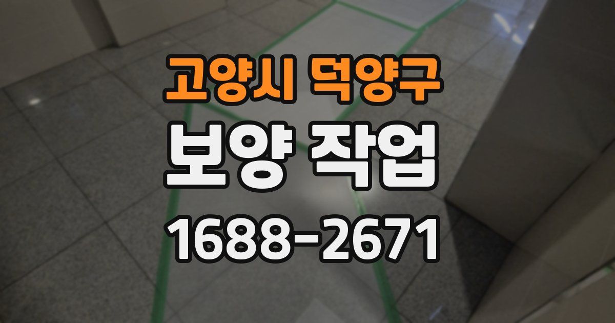 고양시 덕양구 보양 작업