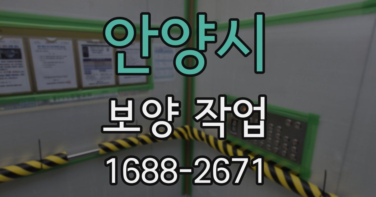 안양시 보양 작업