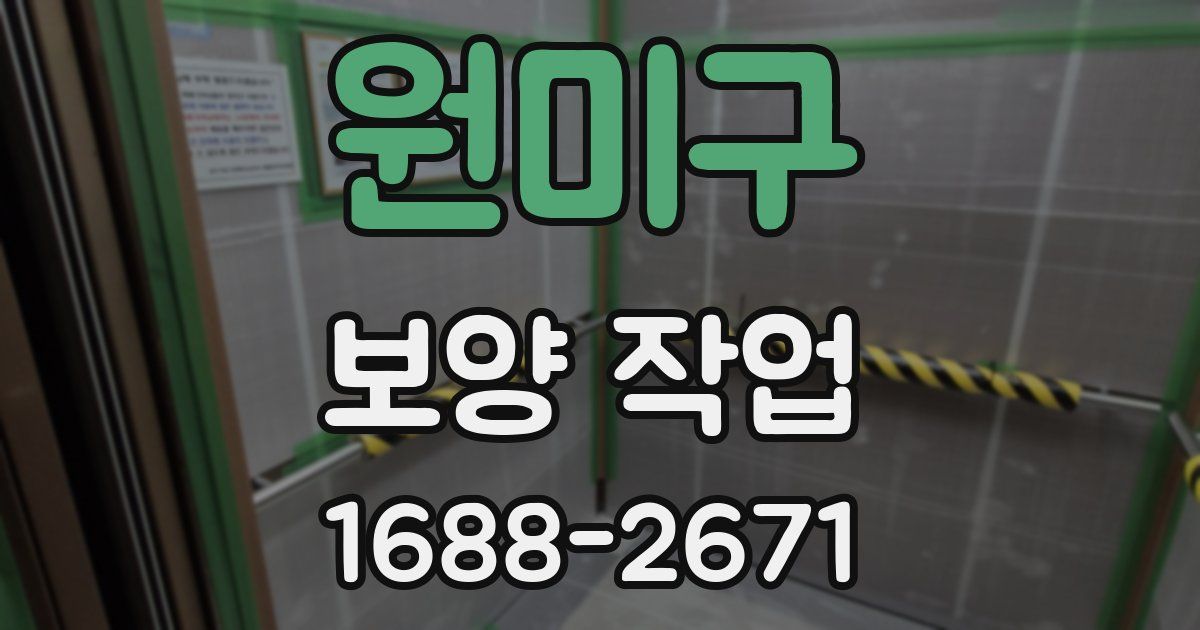 원미구 보양 작업