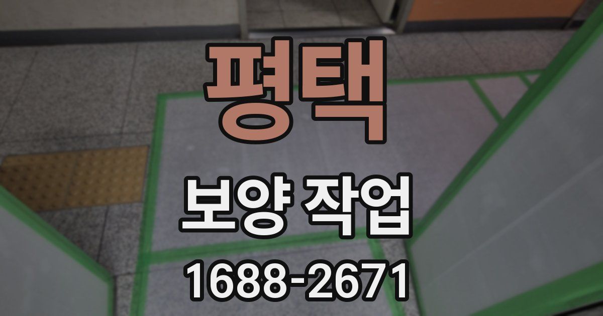 평택 보양 작업