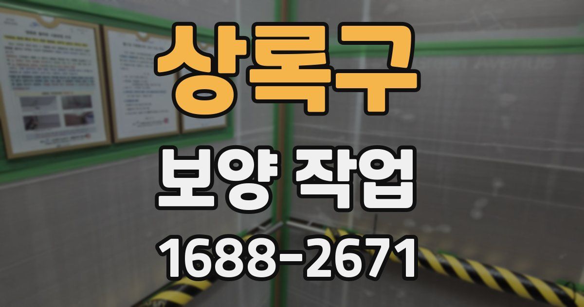 상록구 보양 작업