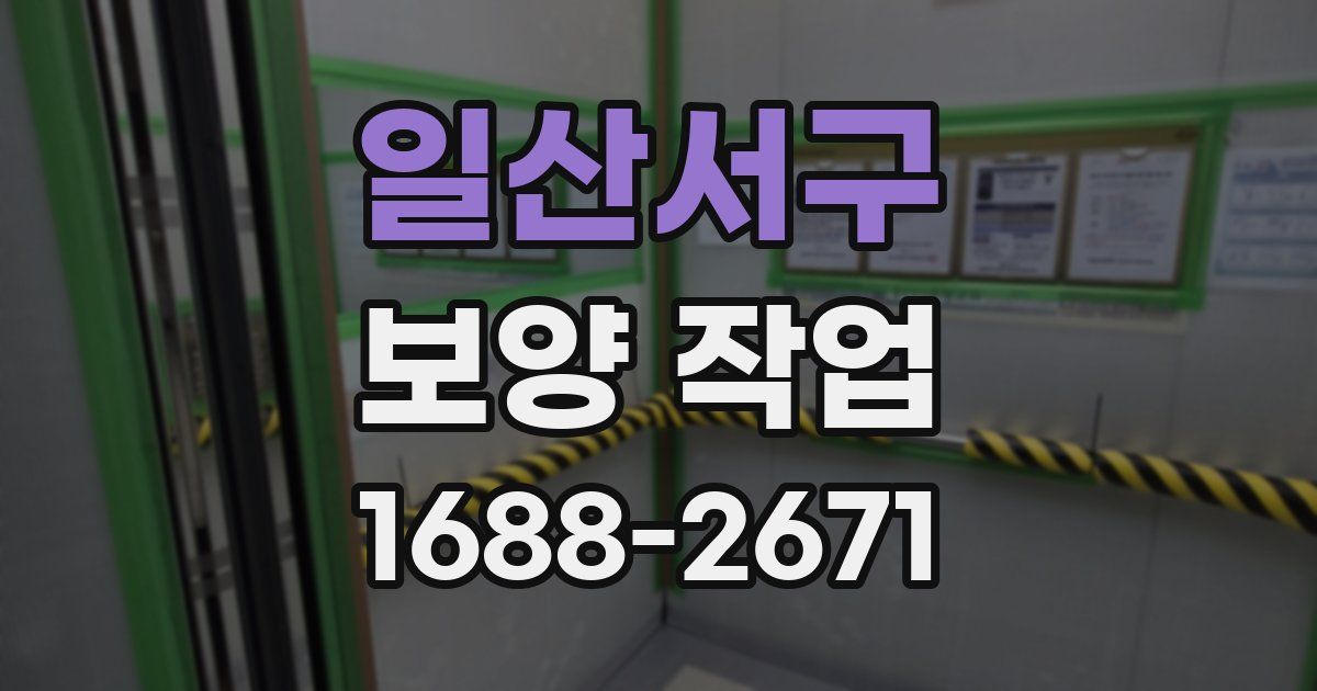 일산서구 보양 작업