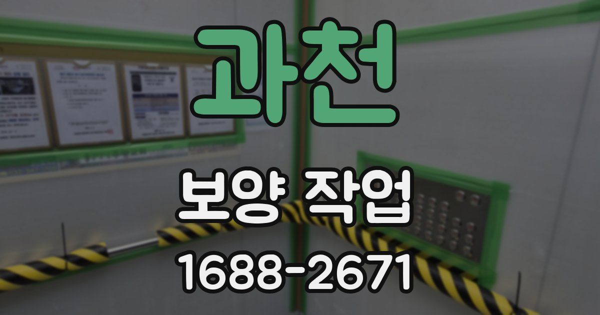 과천 보양 작업