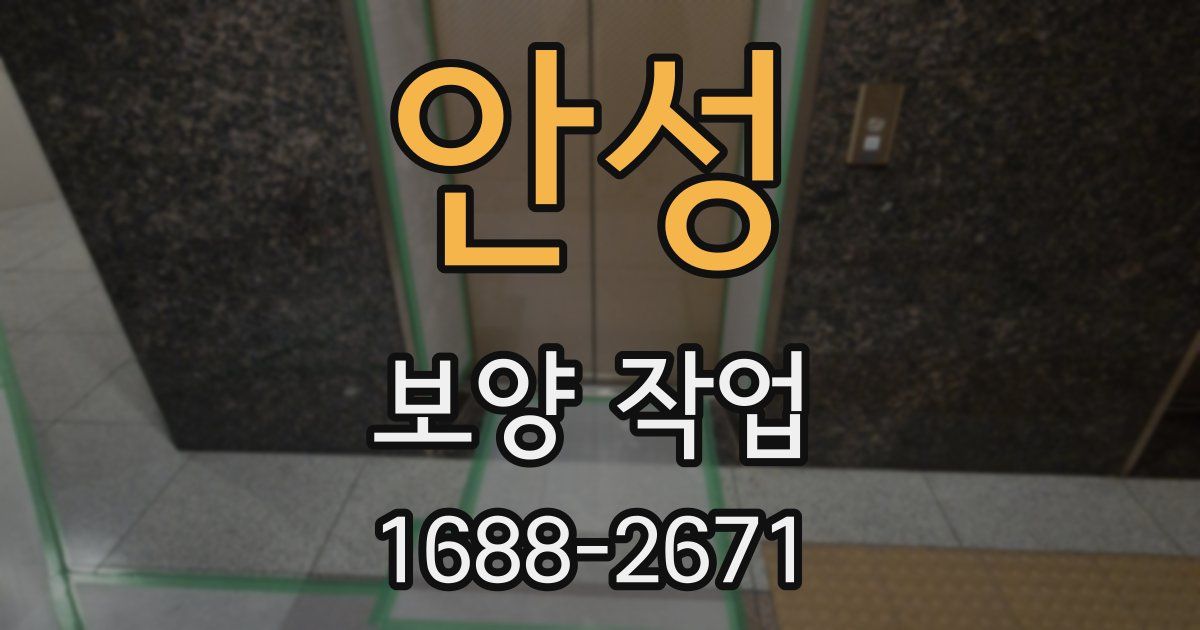 안성 보양 작업