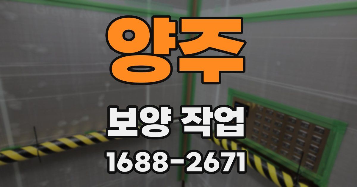 양주 보양 작업