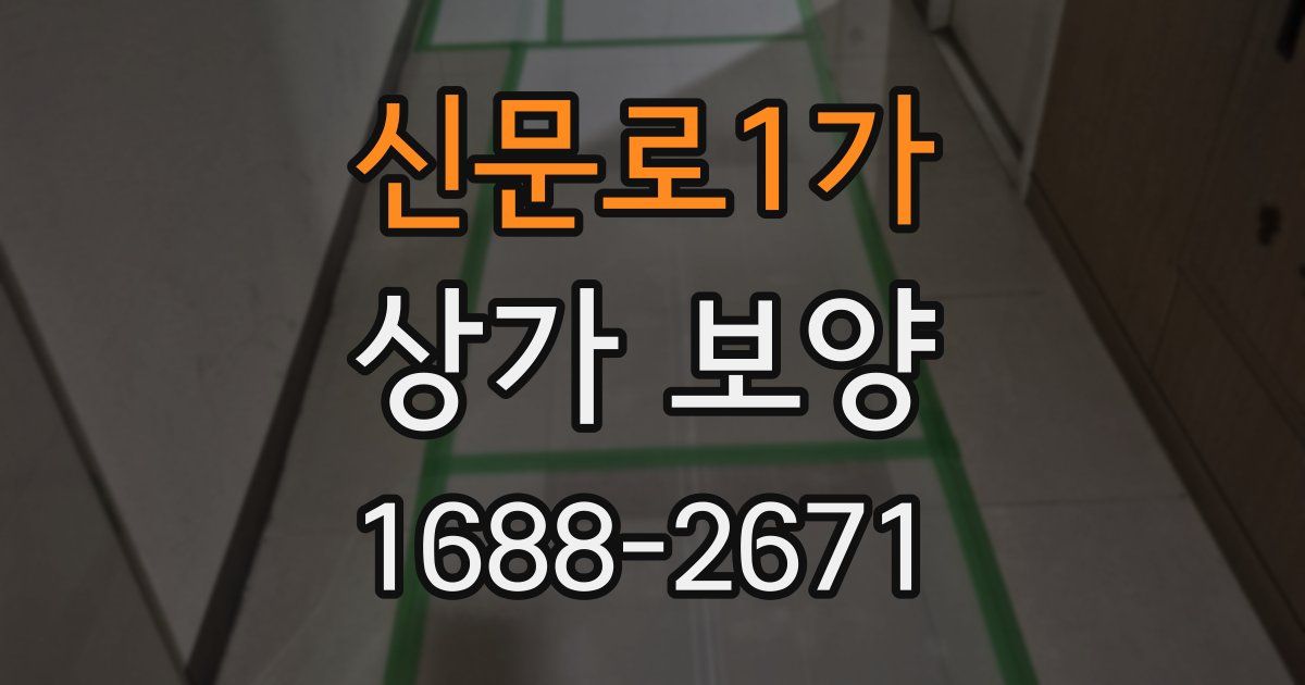 신문로1가 상가 보양