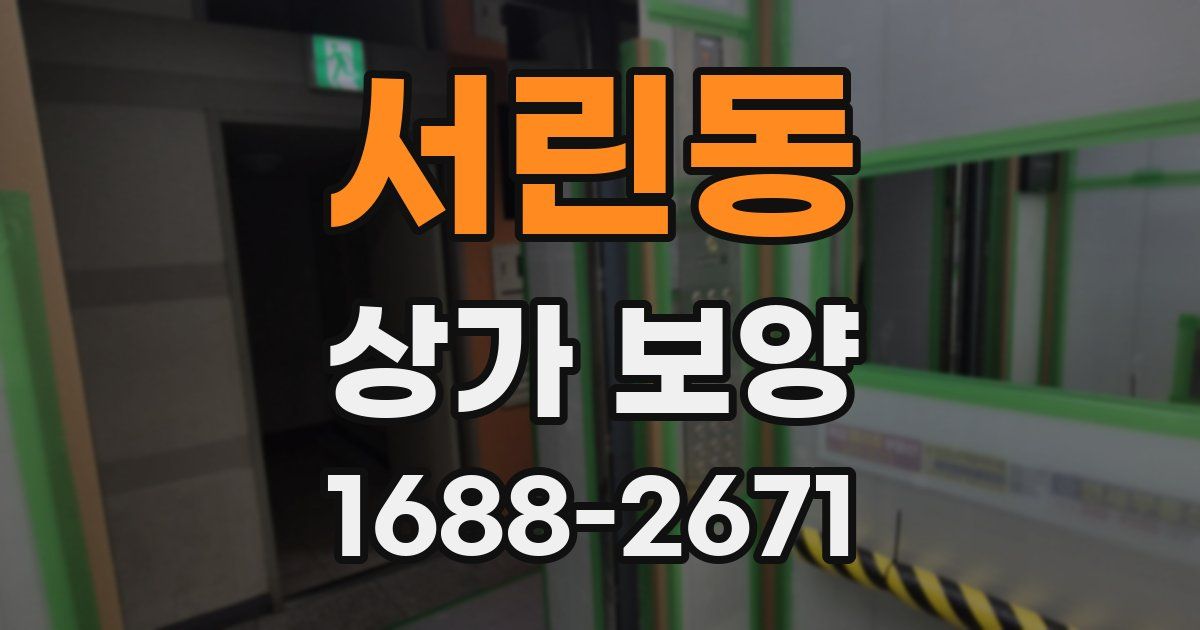서린동 상가 보양