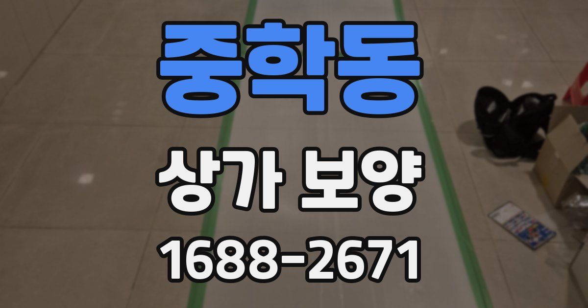 중학동 상가 보양